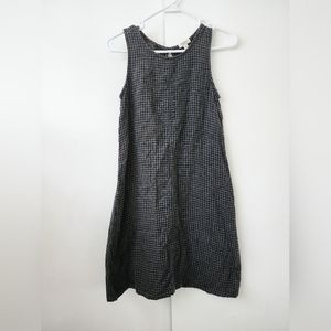 Dylan checked black + grey shift dress